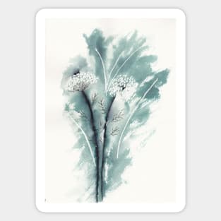 Queen Anne's Lace in Ink Sticker